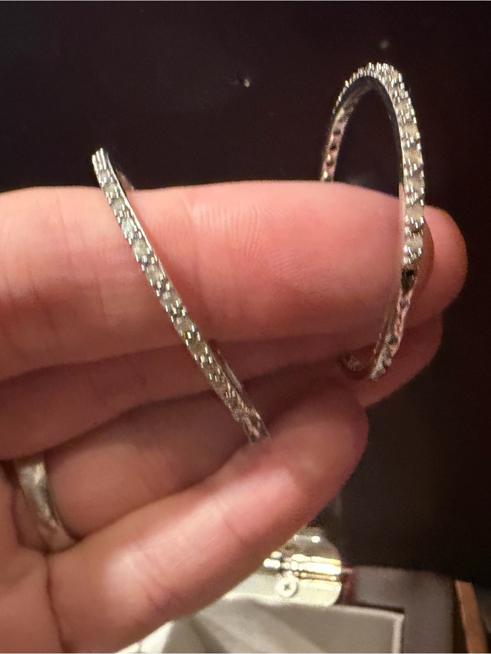 Silver Crystal-Accented Hoop Earrings - Elegant Women's Jewelry